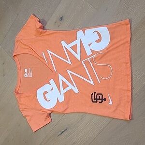 EUC Nike Dri Fit V-Neck Women's sz Medium San Francisco Giants MLB Orange Shirt